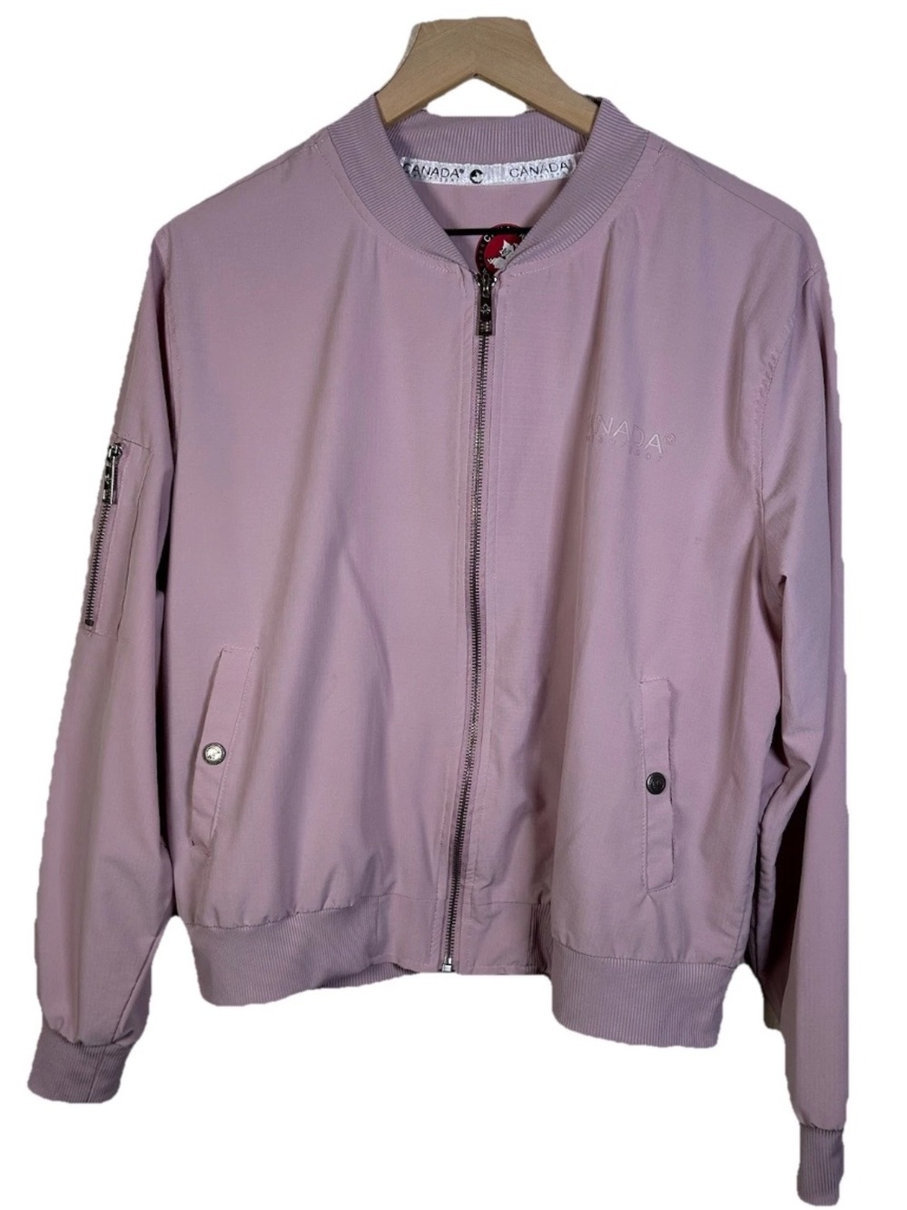 Canada Weather Gear Women’s Classic Ripstop Bomber Jacket XL Blush Pink Jacket